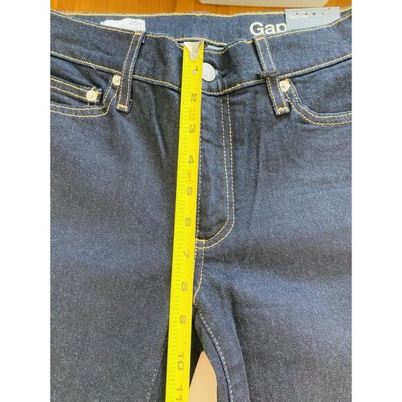 NWT Gap 1969 Womens 25S Authentic Flare Jeans Dark Wash Mid Rise Stretch - Picture 8 of 10